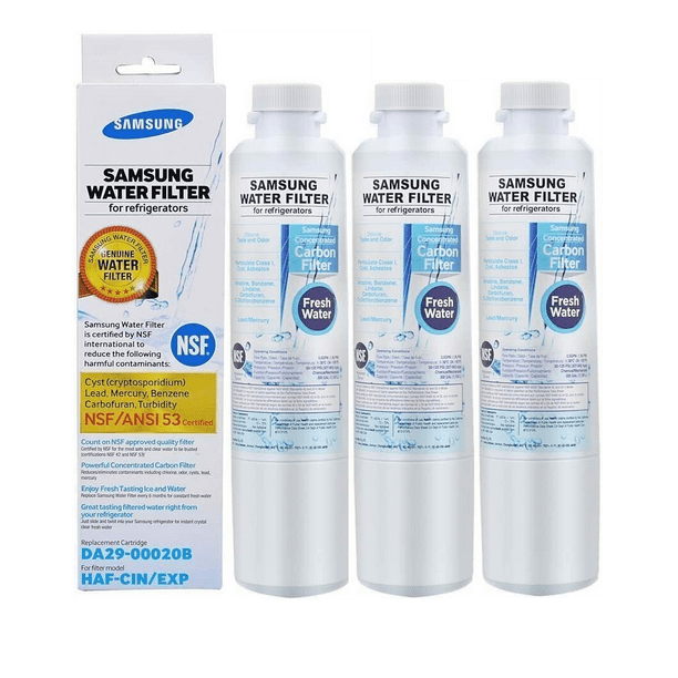 3 Pack Refrigerator Water Filter DA2900020B HAFCIN/EXP Samsumg