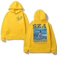 thumbnail image 1 of Sueño Sudaderas con cuello redondo informales y versátiles a la moda para mujer, sudaderas con retales de manga larga para uso diario Amarillo M, 1 of 2