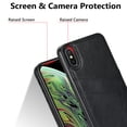 thumbnail image 5 of Wallet Case Designed for iPhone XS Max, Classic Slim 2 Credit Card Holders Lychee Texture Synthetic PU Leather Anti-shock Lightweight Phone Case Cover for iPhone XS Max, Black, 5 of 6