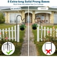thumbnail image 6 of 76" Shepherds Hooks for Outdoor, Heavy Duty Garden Bird Feeder Pole for Hanging Bird Feeder, Plant Baskets, Solar Light Lanterns, Outdoor Plant Hanger Hook with 5 Base Prongs,1 Packs, 6 of 8