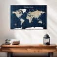 thumbnail image 2 of Elephant Stock Adventure Awaits Push Pin Map Wall Art - Map Canvas Canvas - 24" x 16", 2 of 4