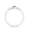thumbnail image 2 of Rosec Jewels Natural Garnet Marquise Engagement Ring with Celtic Knot - 4X8 mm - AAA Quality - January Birthstone, 14K White Gold, US 8.00, 2 of 8