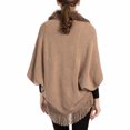 thumbnail image 4 of SWSMCLT Women's Soft Cardigan Knit 3/4 Sleeve Batwing Sleeves Cardigan Sweater Sweater Crop Thermal Khaki One Size, 4 of 4