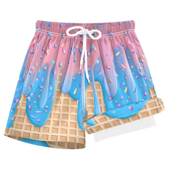 joogoo Ice Cream Blue Boys Swim Trunks Beach Swimsuit Shorts Boxer 8Y