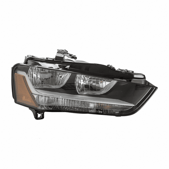 CarLights360: For 2013 2014 2015 2016 Audi A4 Headlight Assembly Passenger Side w/Bulbs Black Housing DOT Certified For AU2503175