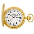 thumbnail image 2 of Gotham Men's Railway Classic Gold-Plated Stainless Steel Analog Quartz Day/Date Hunter Pocket Watch # GWC14110G, 2 of 6