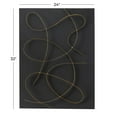 thumbnail image 3 of CosmoLiving by Cosmopolitan Black Wood Abstract Wall Decor with Gold Metal Loop Design, 3 of 11