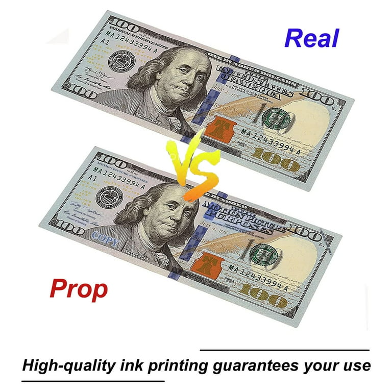 200PCS Fake Money Prop Money 100 Dollar Double Sided Full Print Fake  Dollars for Movie Props, Kid's Education