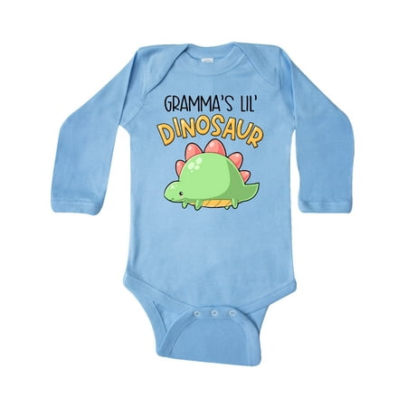 

Inktastic Gramma s Lil Dinosaur with Cute Stegosaurus Gift Baby Boy or Baby Girl Long Sleeve Bodysuit