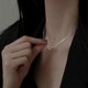 thumbnail image 4 of Collar shaofei con Incrustaciones de diamantes de imitación ajustable 40 cm Cobre Mujeres, 4 of 5