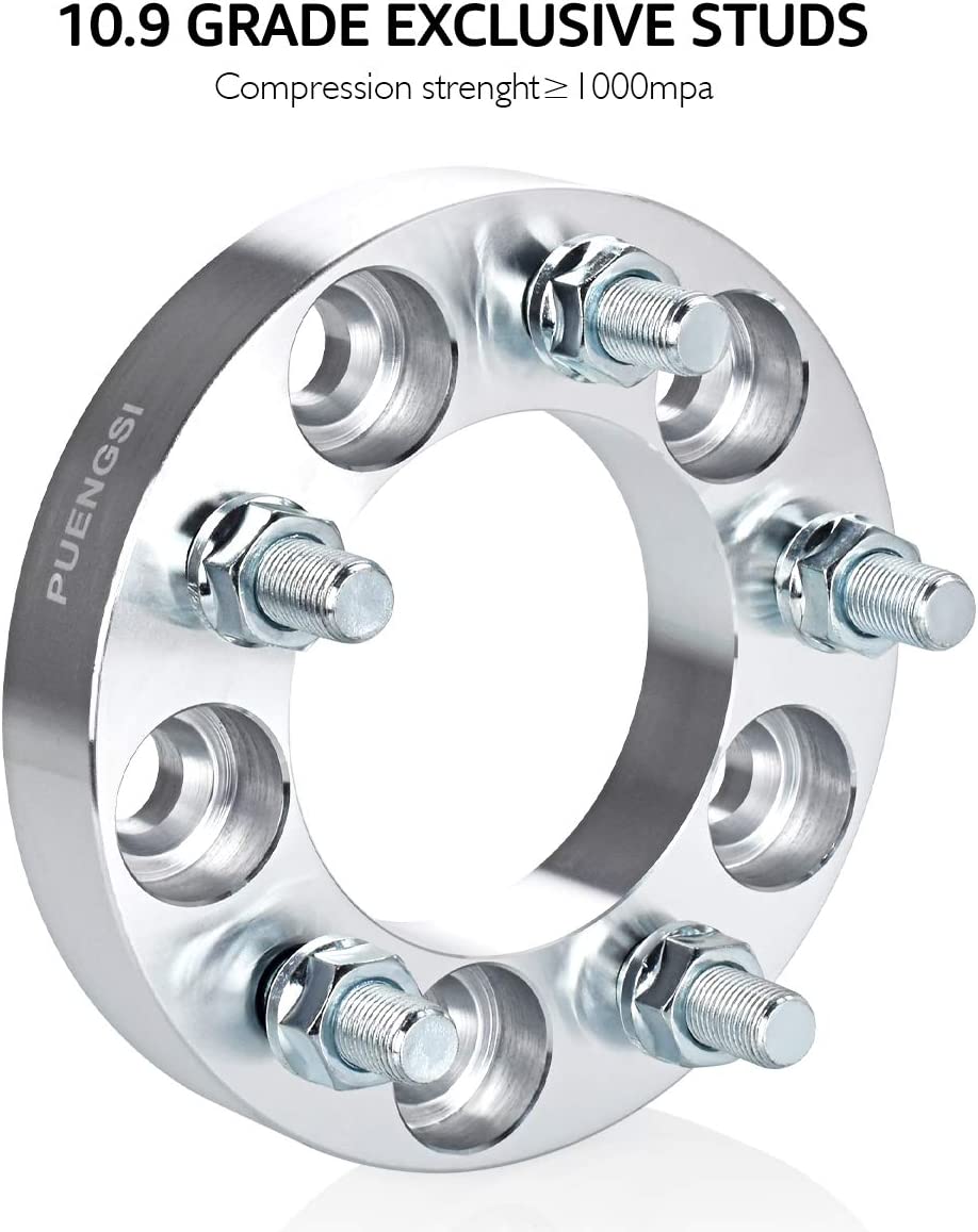 KYX 2-Piece 1.5" Thick Wheel Spacers – 5x4.5 To 5x4.5, 1/2x20 Studs – For Ford, Jeep, Lincoln