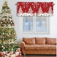thumbnail image 3 of Christmas Valance for Windows,Christmas Winter Snowflakes Red Xmas Ball Ornaments White Xmas Tree Window Treatments 1 Panel Short Curtains for Kitchen Windows Bathroom Bedroom,54 x 18 Inch, 3 of 6