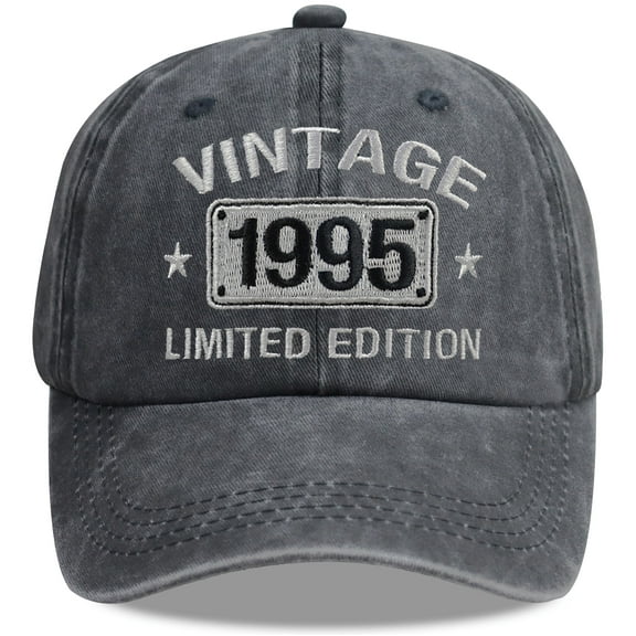 Vintage 1995 Limited Edition Hats for Men Women, Adjustable Embroidered Baseball Cap