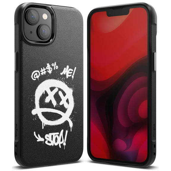 Ringke Onyx Design [Anti-Fingerprint Technology] Compatible with iPhone 14 Pro 6.1 Inch Case, Shockproof Rugged Heavy Duty Non-Slip Flexible Smudge Proof Cover - Graffiti