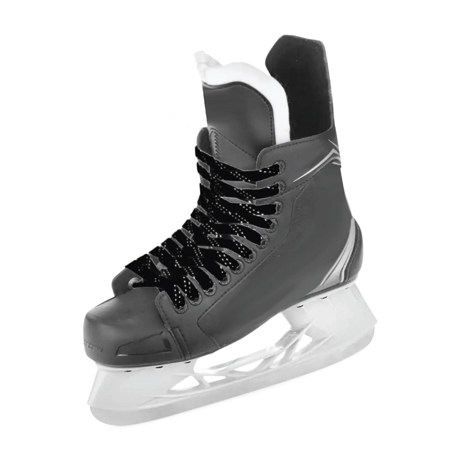 Warrior Lacets de Patins Ciré - Noir - 96 po