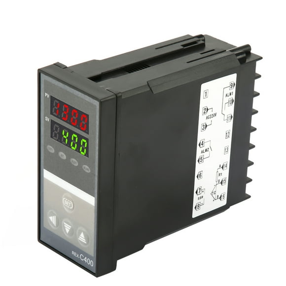 High-Precision Universal Input Temperature Controller REX-C400FK02-V*AN with SSR Output & Alarm Function - 1%+1digit Accuracy, -1999~9999 Measurement Range for Home Appliances, Motors, Refrigeration