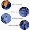 thumbnail image 6 of Avidlove Womens Satin Pajama Sets Silky Sleepwear Short Sleeve Button Down Shirts and Long Pant Loungewear 2 Piece Pjs Set, 6 of 7