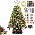thumbnail image 2 of Aoznliie DIY Beaded Christmas Tree Kit, Diy Small Xmas Tree with Sparkling Crystal Beads & Lights, Handmade Craft for Shelf Desk Centerpiece, 2 of 8