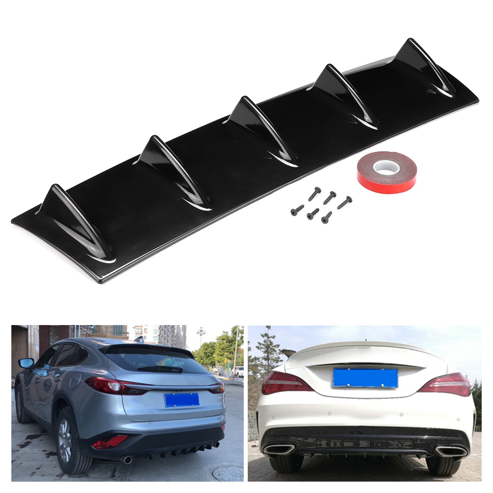 4 Ailerons Triangle Pour Pare-choc Arrière Voiture – Diffuseur Style Carbone, Universel, Effet Sport