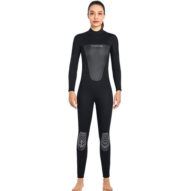 Greeniant Trajes de buceo traje de neopreno térmico de una pieza de manga larga cálido traje de baño de Surf impermeable ropa de surf profesional Deportes acuáticos Mujer Negro SG Greeniant OD020685-11