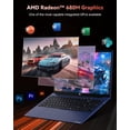thumbnail image 3 of 15.6" IPS FHD-Gaming-Laptop AMD Ryzen 7 Pro 6850U 32GB LPDDR5 RAM 2TB SSD (Beat i7-1360P, 8 Cores Up to 4.7GHz) AMD Radeon 680M GPU with 100W Type-C Backlit Keyboard Fingerprint Blue, 3 of 7