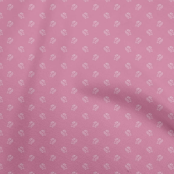 oneOone Viscose Chiffon Pink Fabric Retro Minimal Iron Dress Material Fabric Print Fabric By The Yard 42 Inch Wide