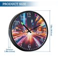 thumbnail image 3 of Voice Activated Clock with Glow Light 12 Inch Large Silent Wall Clock Battery Operated for Home Decor Dynamic and Blurred Cityscape, 3 of 8