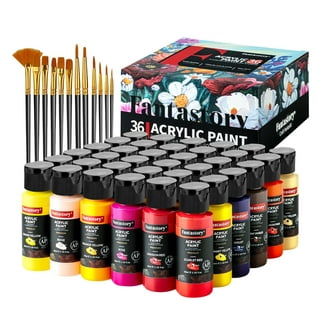 U.S. Art Supply 24 Color Set of Permanent Acrylic Fabric Paint in
