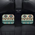 thumbnail image 4 of Renewold Car Floor Mats 4 Pieces Universal Fit Anti-Slip Front & Rear Car Carpet All Season Weather Protection Auto Decor for Sedan SUV Van Truck, Southwest American Tribal Horse Teal Red, 4 of 7
