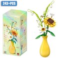 thumbnail image 2 of Ramo de flores creativo, girasol, gypsophila, tamaño pequeño, bloques de construcción, bricolaje, flores, jarrón, decoración del hogar, plantas en maceta para niños, 2 of 5