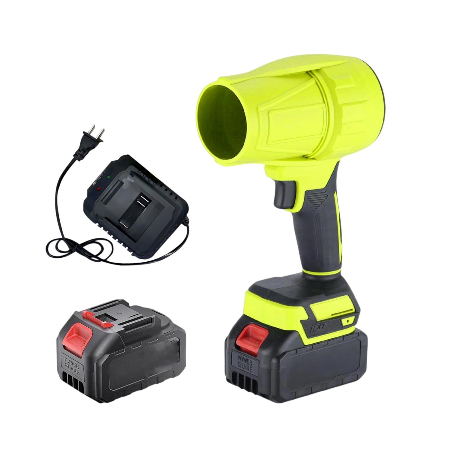 11000 RPM Cordless Leaf Blower - 21V Electric Handheld Leaf Blower with Batteries & Fast Charger - 623g Lightweight for Patio, Lawn, Yard, Deck Cleaning Yellow