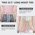 thumbnail image 6 of Pioneer Flower Floral Print Pattern Apron-Garden Aprons for Women with Pockets-Cotton Linen Waterproof Kitchen Cooking Gardening Aprons Adjustable for Kitchen,Cooking,BBQ and Salon 33x27 Inch, 6 of 7