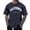 Navy Blue, variant on Male Summer Beach Little Tree Print T-Shirt Short Sleeve O-Neck Tops - Polyester, Casual/Travel/Daily - Lightweight, Wicking Comfort