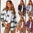 thumbnail image 1 of REDHOTYPE Nouvelle Mode Veste à Col Polyvalent Cardigan Décontracté Chemise à Carreaux Manches Longues, 1 of 3
