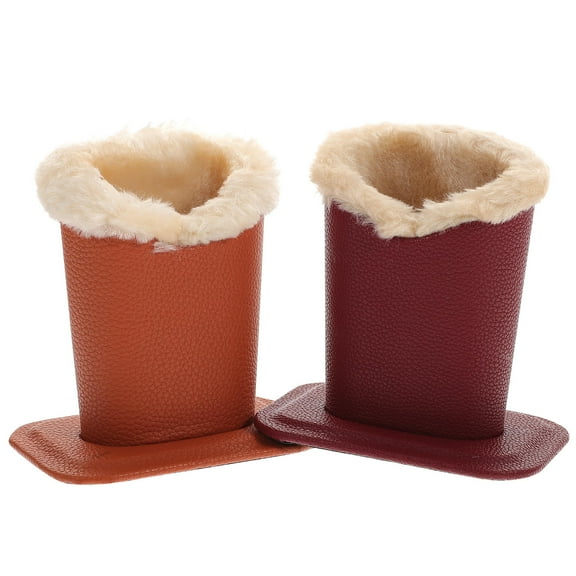 LOLIPPYY Plush Desk Glasses Holder Stand for Eyeglasses, Burgundy, 2-Pack Organizer