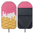 thumbnail image 6 of POLERO Ice Cream Waffle Print Car Towel Seat Cover Premium Terry Cloth Car Seat Cover, Sweat Absorbed Waterproof Car Seat Towel Cover Fit for Vans SUVs Trucks, 6 of 7