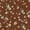Brown, variant on Juniors Elegant Crew Neck Shirred Sleeve Keyhole Back Floral Blouse