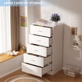 thumbnail image 6 of SUGIFT 5 Drawer Dresser, Modern Wood Chest of Drawers for Bedroom, White, 6 of 6