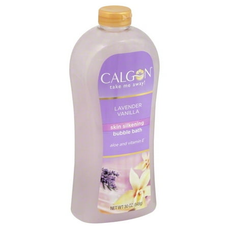 Calgon Skin Silkening Bubble Bath with Aloe & Vitamin E, Lavender Vanilla, 30 (Best Bubble Bath For Dry Skin)