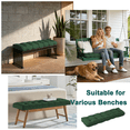 thumbnail image 3 of PUKNLY Porch Swing Cushion 60*20*4 in, 2-3 Seater Waterproof & Fade-Resistant Bench Seat Cushion Replacement with Strips, Outdoor Swing Pads for Camping, Beach, Garden, Patio, Balcony, Dark Green, 3 of 7