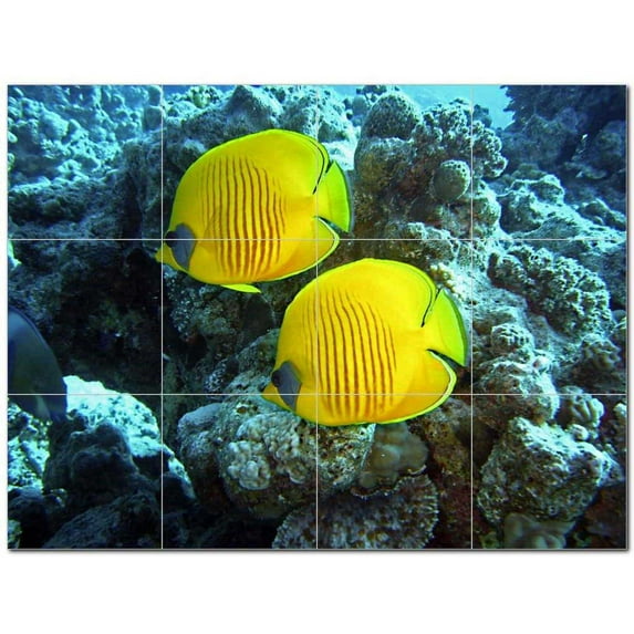 Coral Fish Underwater Ceramic Tile Mural Kitchen Backsplash Bathroom Shower 403036-M43