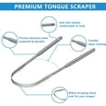 thumbnail image 4 of Tongue Scraper, 2 Pack Toungescraper U-Shaped Design, Stainless Steel Tongue Cleaner for Oral Health & Hygiene, Tongue Scrapers for Adults, Kids, 4 of 5