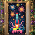 thumbnail image 4 of Fusée Spatiale Colorée Bannière de Célébration du Nouvel An pour Fête Décoration Intérieure, 4 of 5