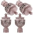 thumbnail image 4 of MasteelfCA 4PCS Roman Rod Hollow-out Head Decor Curtain Rod Decorative Head (Rose Gold), 4 of 7