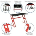 thumbnail image 4 of Flash Furniture Red Gaming Ergonomic Desk with Cup Holder and Headphone Hook, 4 of 9