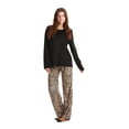 thumbnail image 2 of Just Love Ultra-Soft Womens Pajama Pant Set with Nightgown & Matching Socks  Luxurious Sleepwear (Leopard Print, 2X), 2 of 5