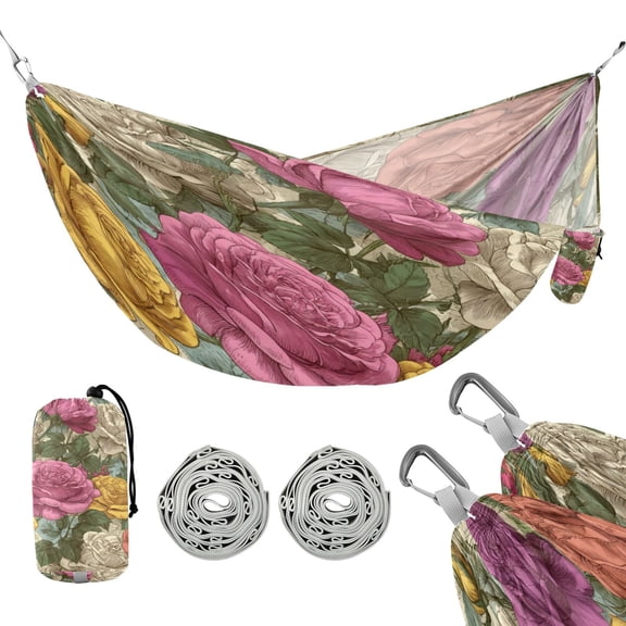 Hanging Hammock Portable Travel Camping For Outdooor Beach Camping Hiking Roses Of Different Colors