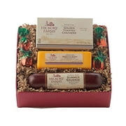 Hickory Farms Holiday Gift Set-Farmhouse Hickory Favorites Summer Sausage Smooth and Sharp Cheese Set 11 oz
