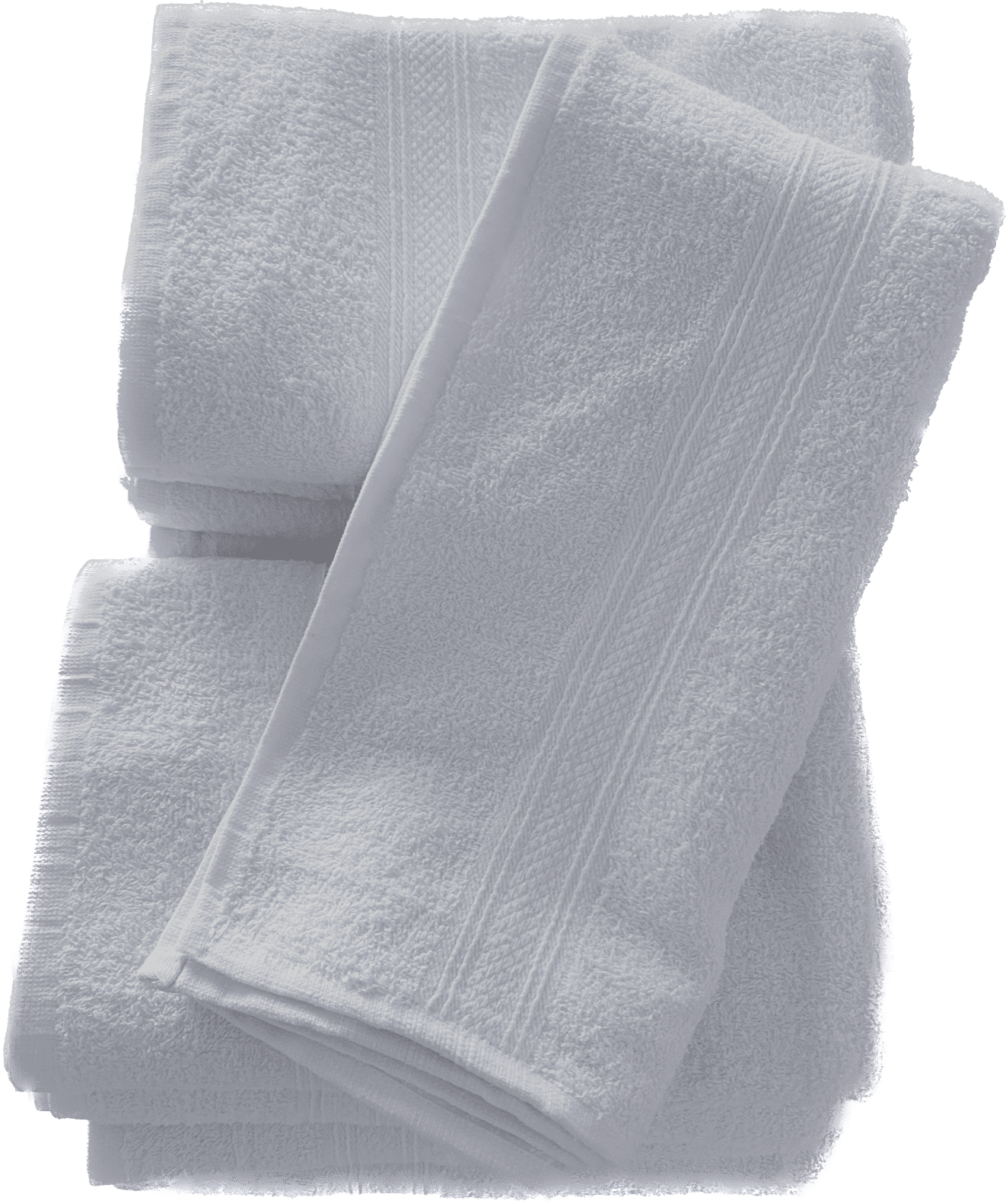 Towels N More 20x40 Gym Towel Set, Lightweight Quick Drying Bath Towel - White, 60 Pcs