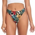 thumbnail image 1 of Balery Different Cats 1 Tangas de Algodón para Mujer con Estampado – Ropa Interior Sexy, Transpirable, G-string-Small, 1 of 5